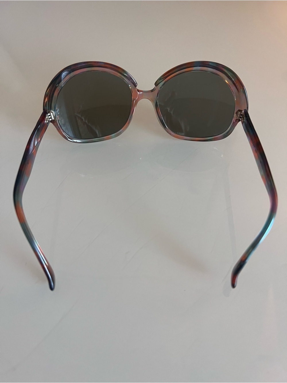 APRIL 401 Oversized Round Sunglasses Pastel Tortoise Retro Statement - Picture 7 of 14